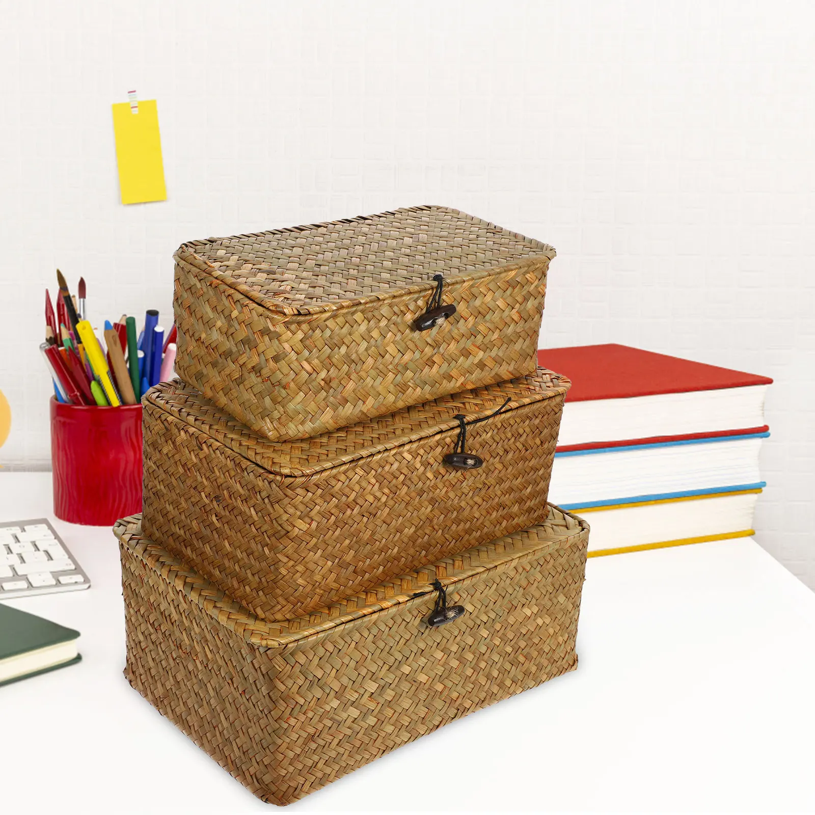 3pcs Seaweed Woven Storage Basket Large Capacity Home Office Bedroom Multifunctional Eco Friendly Storage Box
3pcs Seaweed Woven Storage Basket Large Capacity Home Office Bedroom Multifunctional Eco Friendly Storage Box