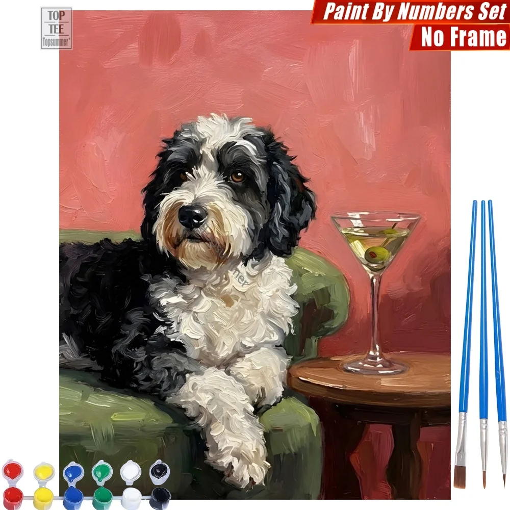 Lazy Sofa Dog DIY Painting By Number Kit - Martini Glass Dog Living Room Wall Art Easter Gift For Girlfriend
Lazy Sofa Dog DIY Painting By Number Kit - Martini Glass Dog Living Room Wall Art Easter Gift For Girlfriend
