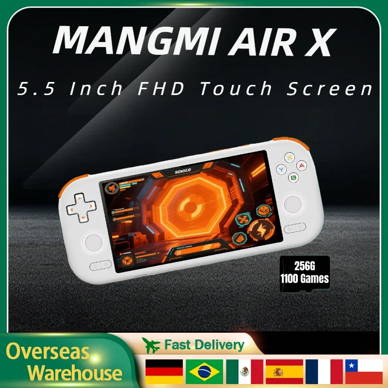 MANGMI AIR X Gaming Retro Handheld Console Snapdragon 662 With 5000mAh Battery 5.5-inch Screen RGB Hall Joystick Game Console
MANGMI AIR X Gaming Retro Handheld Console Snapdragon 662 With 5000mAh Battery 5.5-inch Screen RGB Hall Joystick Game Console