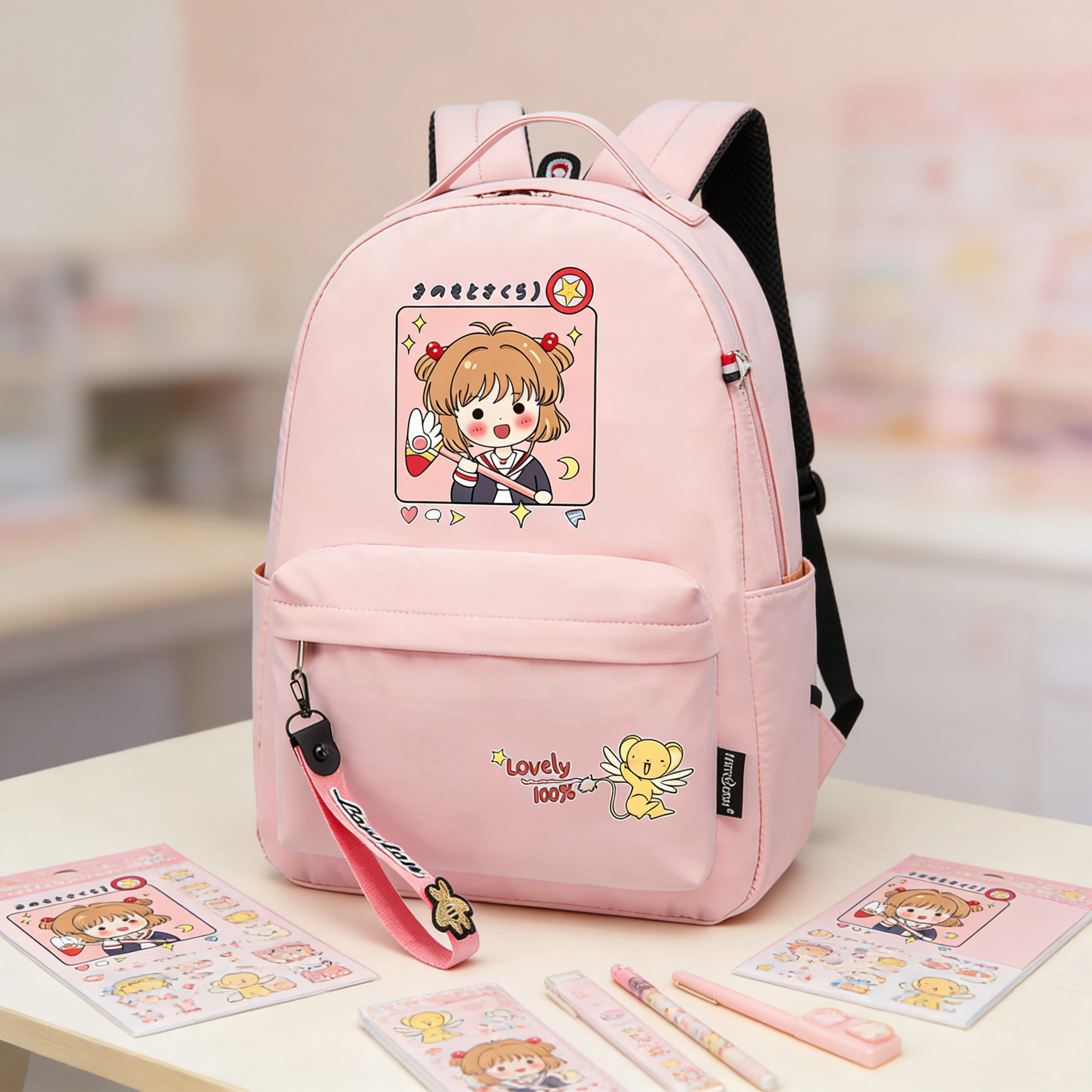 Anime Card Captor Sakura Kawaii School Bags for Teenage Girls Small Travel Backpack Women Pink Daypack Cartoon Cute Bookbag
Anime Card Captor Sakura Kawaii School Bags for Teenage Girls Small Travel Backpack Women Pink Daypack Cartoon Cute Bookbag