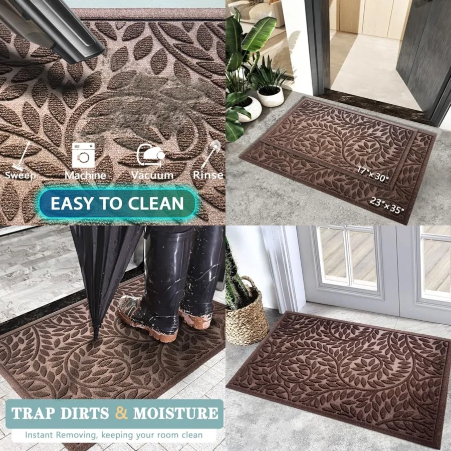 Front Door Mat Entrance, Durable Heavy Duty Welcome Mat, Thick Absorbent Natural Rubber Non Slip Mat, Sturdy Entryway 23x35
Front Door Mat Entrance, Durable Heavy Duty Welcome Mat, Thick Absorbent Natural Rubber Non Slip Mat, Sturdy Entryway 23x35