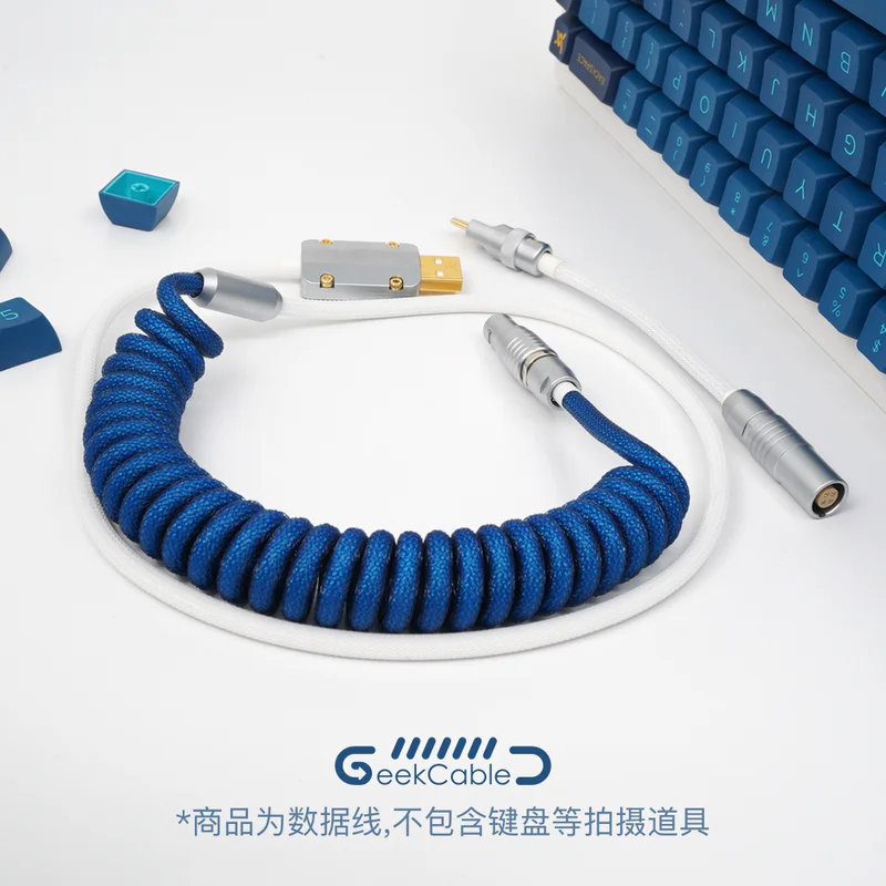 GeekCable Customized Mechanical Keyboard Data Cable For GMK Theme SP Keycap Line Mysterious Blue And White Colorway
GeekCable Customized Mechanical Keyboard Data Cable For GMK Theme SP Keycap Line Mysterious Blue And White Colorway