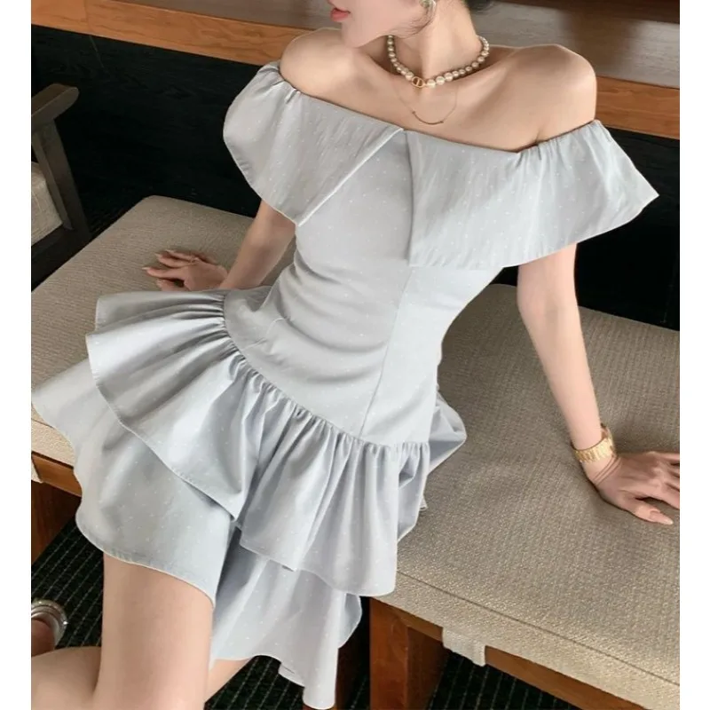 2026 One-word Shoulder Polka Dot Splicing Shirt Skirt Two-piece Set
2026 One-word Shoulder Polka Dot Splicing Shirt Skirt Two-piece Set