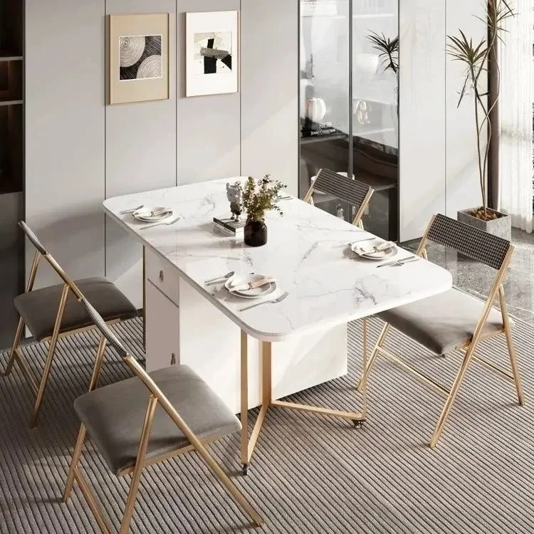N Nordic Multi-Functional Small Apartment Foldable Stone Plate Dining Table
N Nordic Multi-Functional Small Apartment Foldable Stone Plate Dining Table