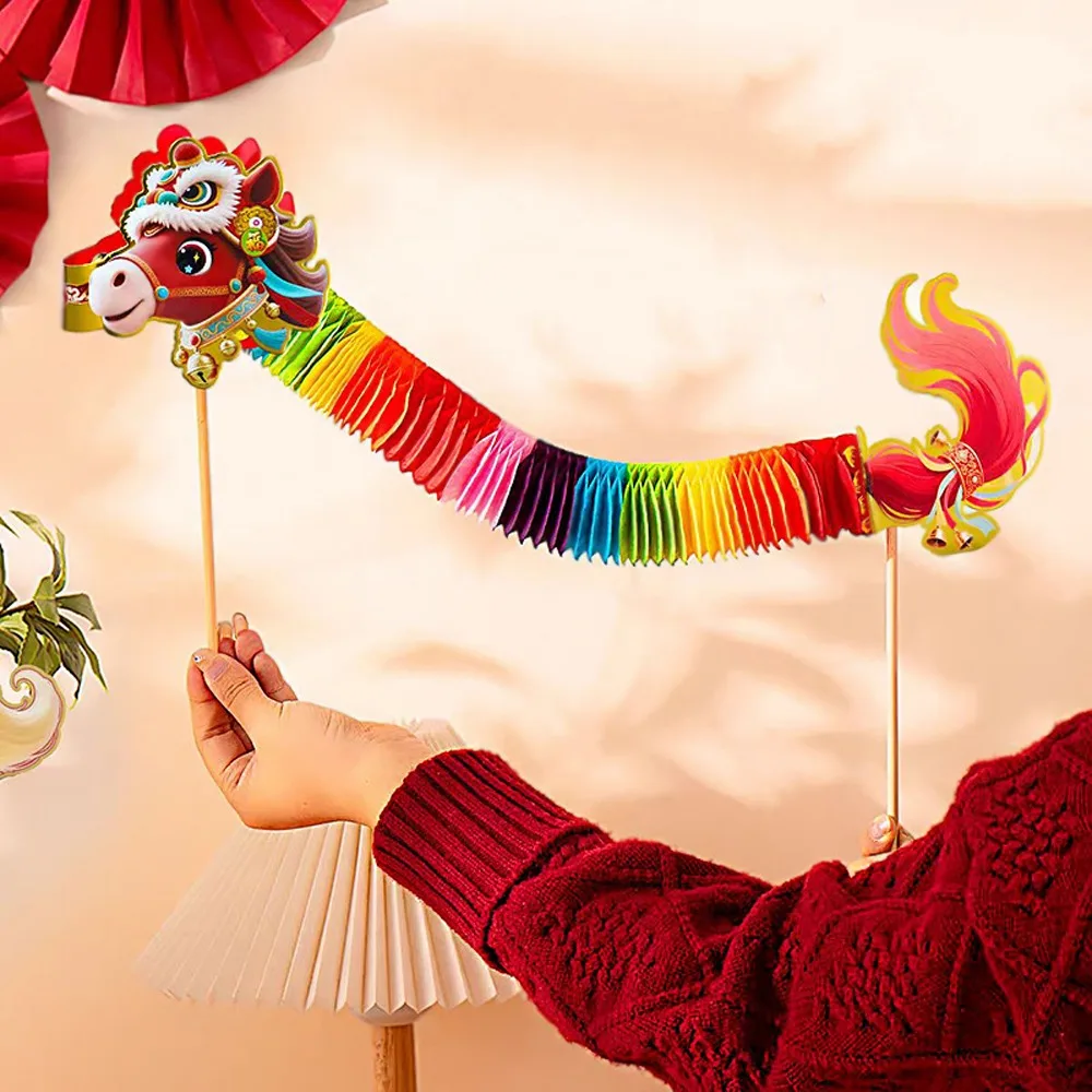 Cartoon Chinese Paper Dance Horse 2026 Horse Year 3 D Dragon Horse Handmade Craft Handheld Horse Ornaments
Cartoon Chinese Paper Dance Horse 2026 Horse Year 3 D Dragon Horse Handmade Craft Handheld Horse Ornaments
