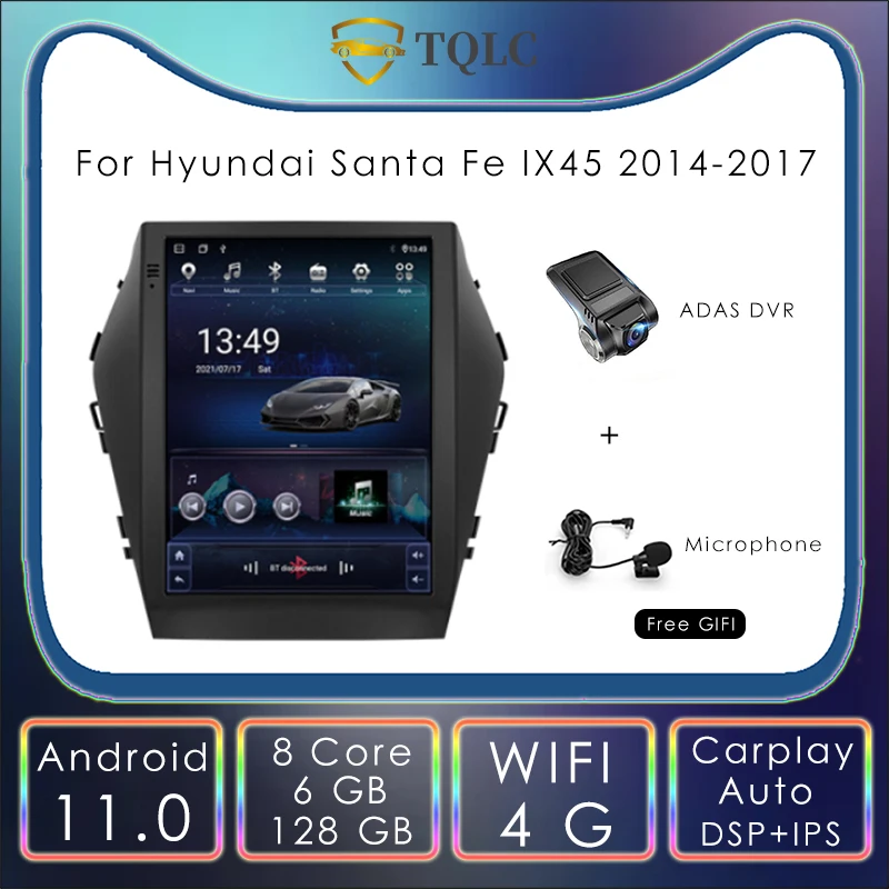 Автомагнитола на Android, экран в стиле Tesla для Hyundai Santa Fe IX45 2014-2017 10,4 '', стерео, Carplay, мультимедийное Авторадио, головное устройство
Автомагнитола на Android, экран в стиле Tesla для Hyundai Santa Fe IX45 2014-2017 10,4 '', стерео, Carplay, мультимедийное Авторадио, головное устройство