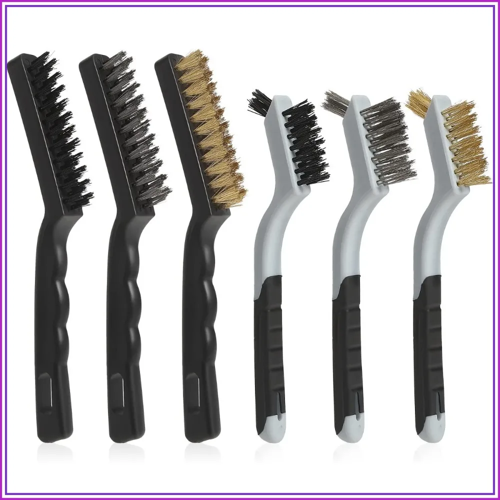 6Pc Wire Brushes Cleaning Set - 9" & 7" for Welding Slag, Rust & Dust - Brass, Nylon, Stainless Steel with Strong Handle
6Pc Wire Brushes Cleaning Set - 9" & 7" for Welding Slag, Rust & Dust - Brass, Nylon, Stainless Steel with Strong Handle