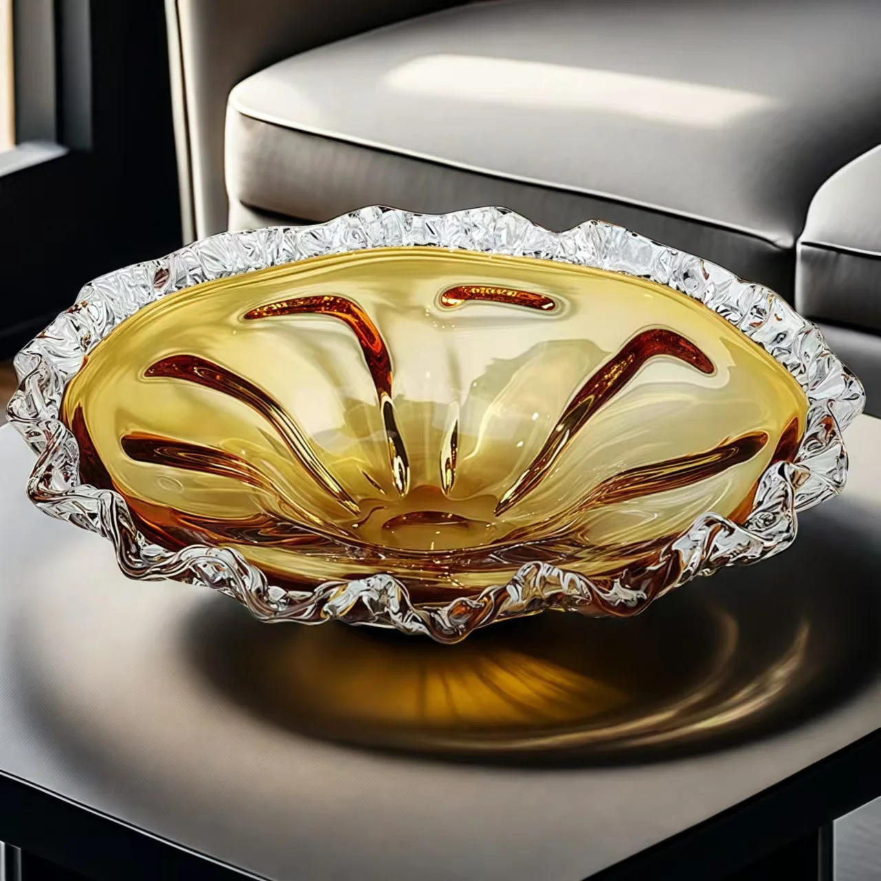 Modern High-End Light-Luxury Retro Stained-Glass Fruit Platter Pedestal Stand Contemporary Crystal Glass Upscale Home Decor
Modern High-End Light-Luxury Retro Stained-Glass Fruit Platter Pedestal Stand Contemporary Crystal Glass Upscale Home Decor