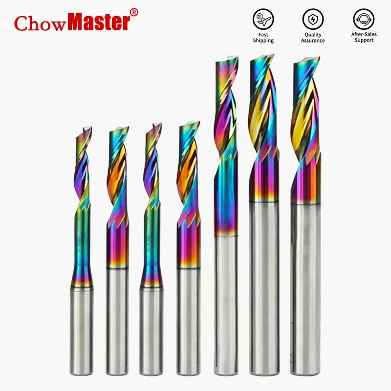 Chowmaster Single Flute Milling Cutter Carbide One Flute Spiral Wood Aluminum Alloy Window Profile End Mill 4mm 5mm 6mm 8mm 10mm
Chowmaster Single Flute Milling Cutter Carbide One Flute Spiral Wood Aluminum Alloy Window Profile End Mill 4mm 5mm 6mm 8mm 10mm