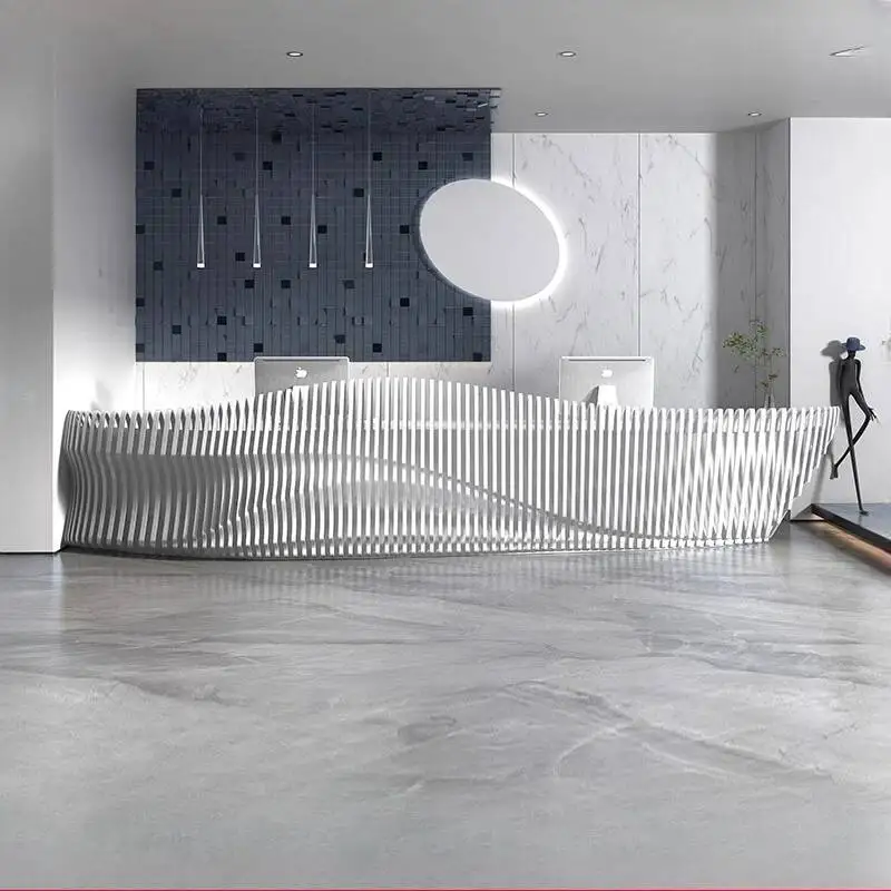 Design High-end Reception Desks Counter Luxury Commericial Reception Desks Front Desk White Scrivania Office Furniture
Design High-end Reception Desks Counter Luxury Commericial Reception Desks Front Desk White Scrivania Office Furniture