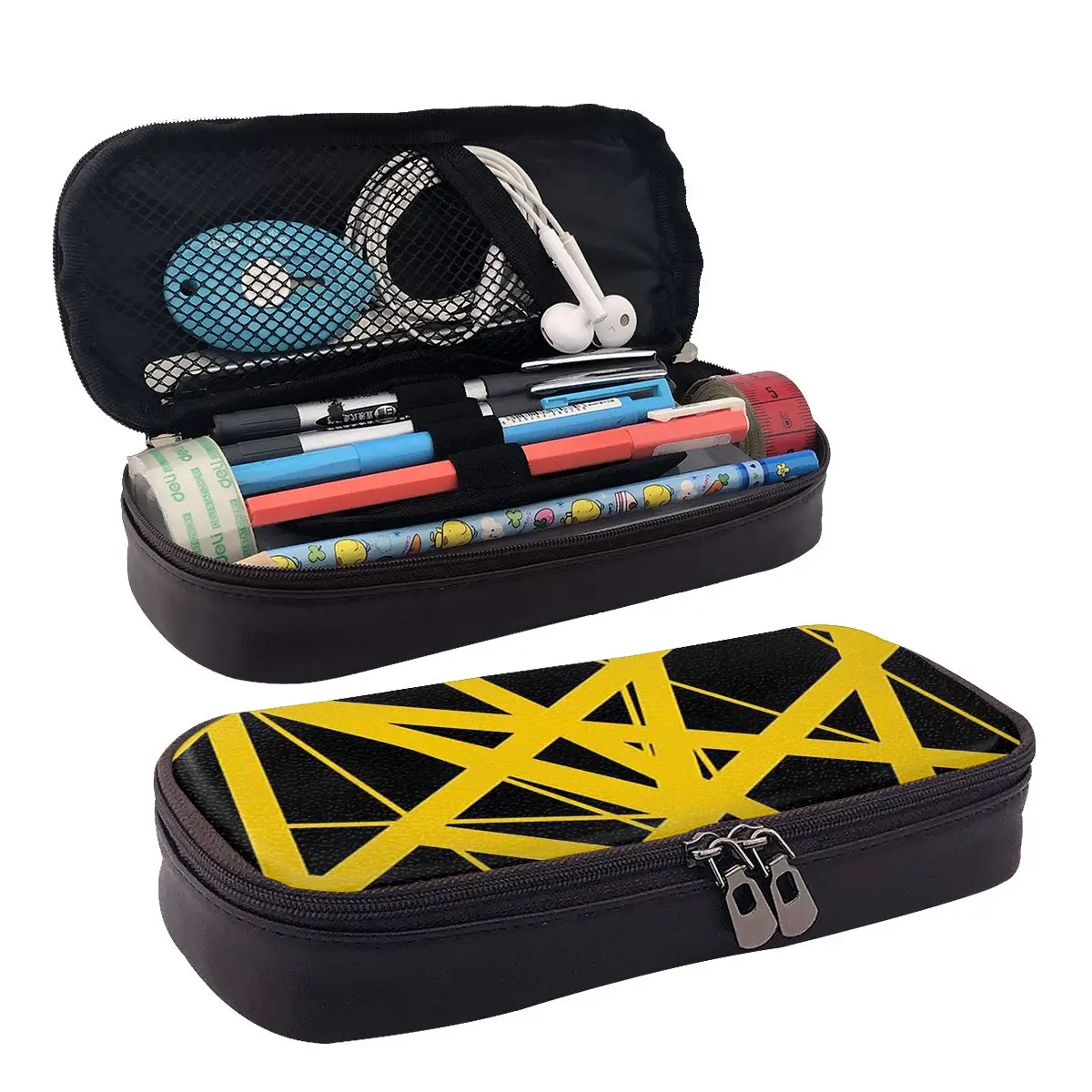 EVH Authentic Stripes Design Leather Pencil Case for Studen Gifts Pen Box Pencil Bag Stationery Supplies Pen Holder Bag
EVH Authentic Stripes Design Leather Pencil Case for Studen Gifts Pen Box Pencil Bag Stationery Supplies Pen Holder Bag