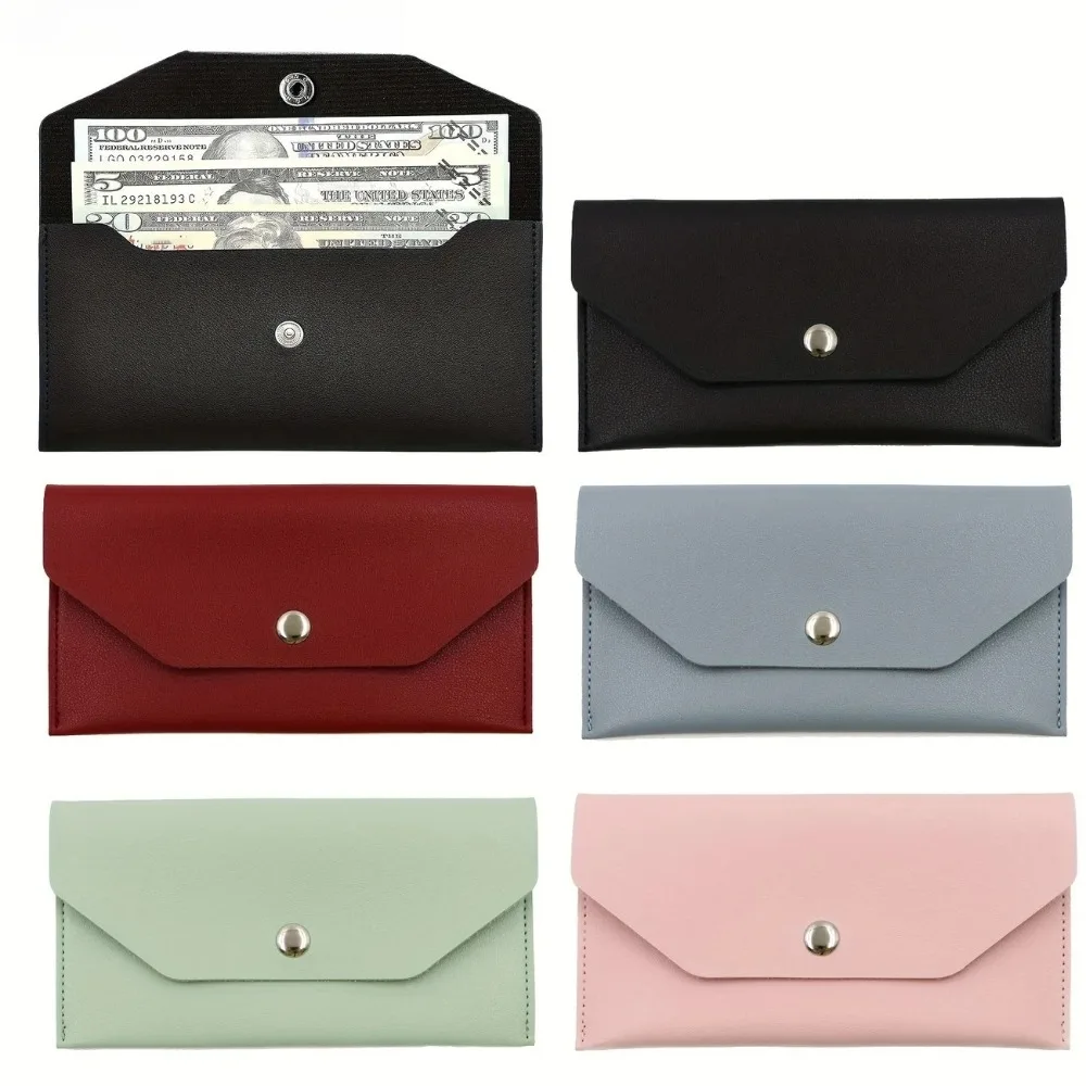 Cash Envelope Wallet Pu Leather Long Purse Reusable Snap Button Money Organizer Slim Solid Color Storage Pouch Carry Accessory
Cash Envelope Wallet Pu Leather Long Purse Reusable Snap Button Money Organizer Slim Solid Color Storage Pouch Carry Accessory