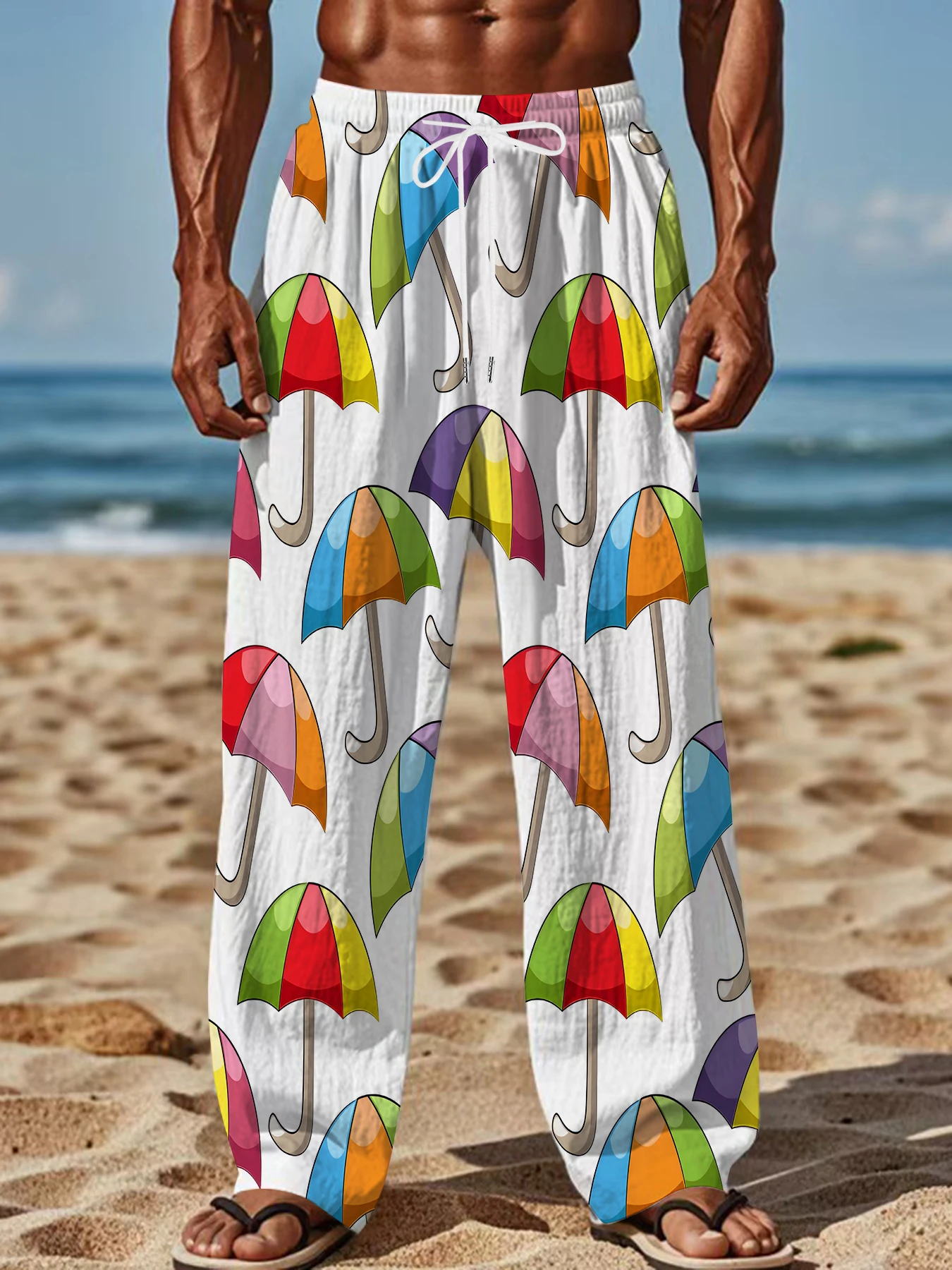 2026 Men's Printed Straight Leg Pants Abstract Wave Pattern Drawstring Waist Loose Fit Summer Beach Casual Lightweight Pants
2026 Men's Printed Straight Leg Pants Abstract Wave Pattern Drawstring Waist Loose Fit Summer Beach Casual Lightweight Pants