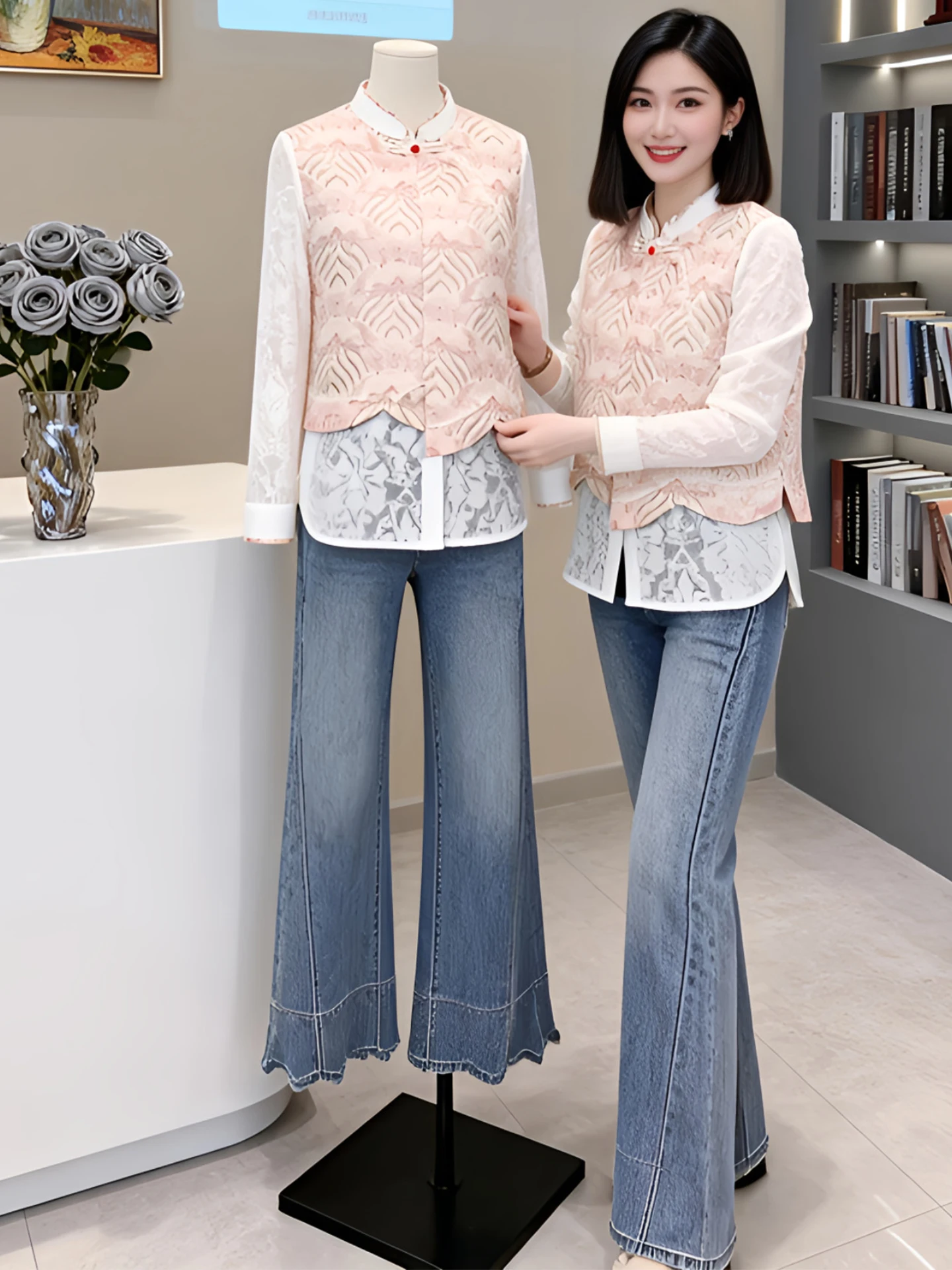 Elegant Lace Embroidery Top Spring Autumn New Style Chinese Style Versatile Long Sleeve Women's Shirt Commute Fashion Polyest...
Elegant Lace Embroidery Top Spring Autumn New Style Chinese Style Versatile Long Sleeve Women's Shirt Commute Fashion Polyest...