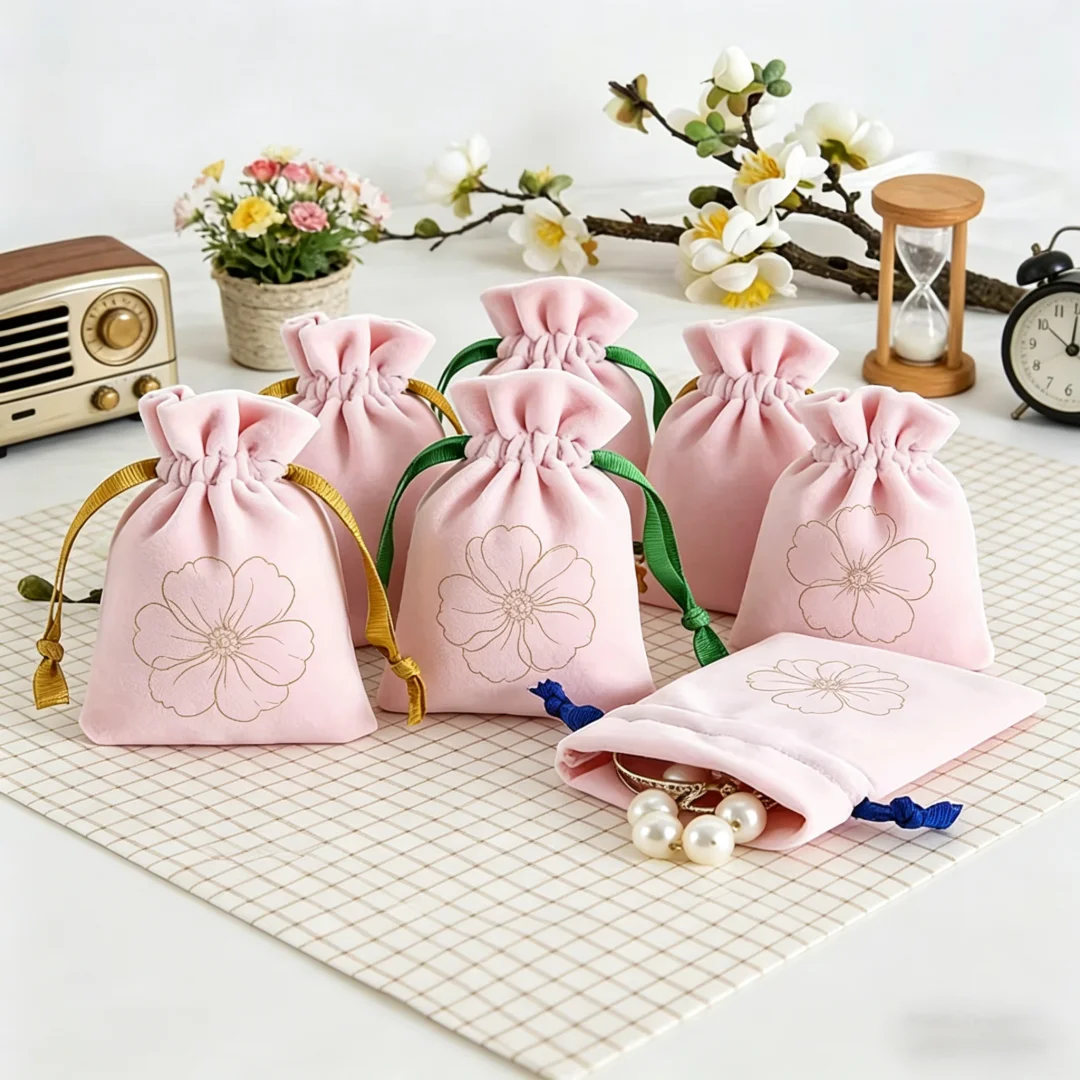 50Pcs Pink Velvet Jewelry Pouches 7x9cm Custom Logo Wedding Party Christmas Festival Candy Gift Bags Earrings Rings Perfume Bag
50Pcs Pink Velvet Jewelry Pouches 7x9cm Custom Logo Wedding Party Christmas Festival Candy Gift Bags Earrings Rings Perfume Bag