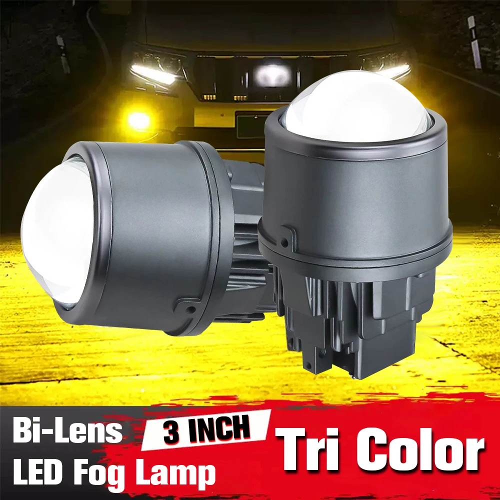 3 Inch LED Driving Fog Lights 120W Tri-colors White Amber Projector Lights 12000LM Halogen For Car Motorcycle Truck SUV Boat
3 Inch LED Driving Fog Lights 120W Tri-colors White Amber Projector Lights 12000LM Halogen For Car Motorcycle Truck SUV Boat