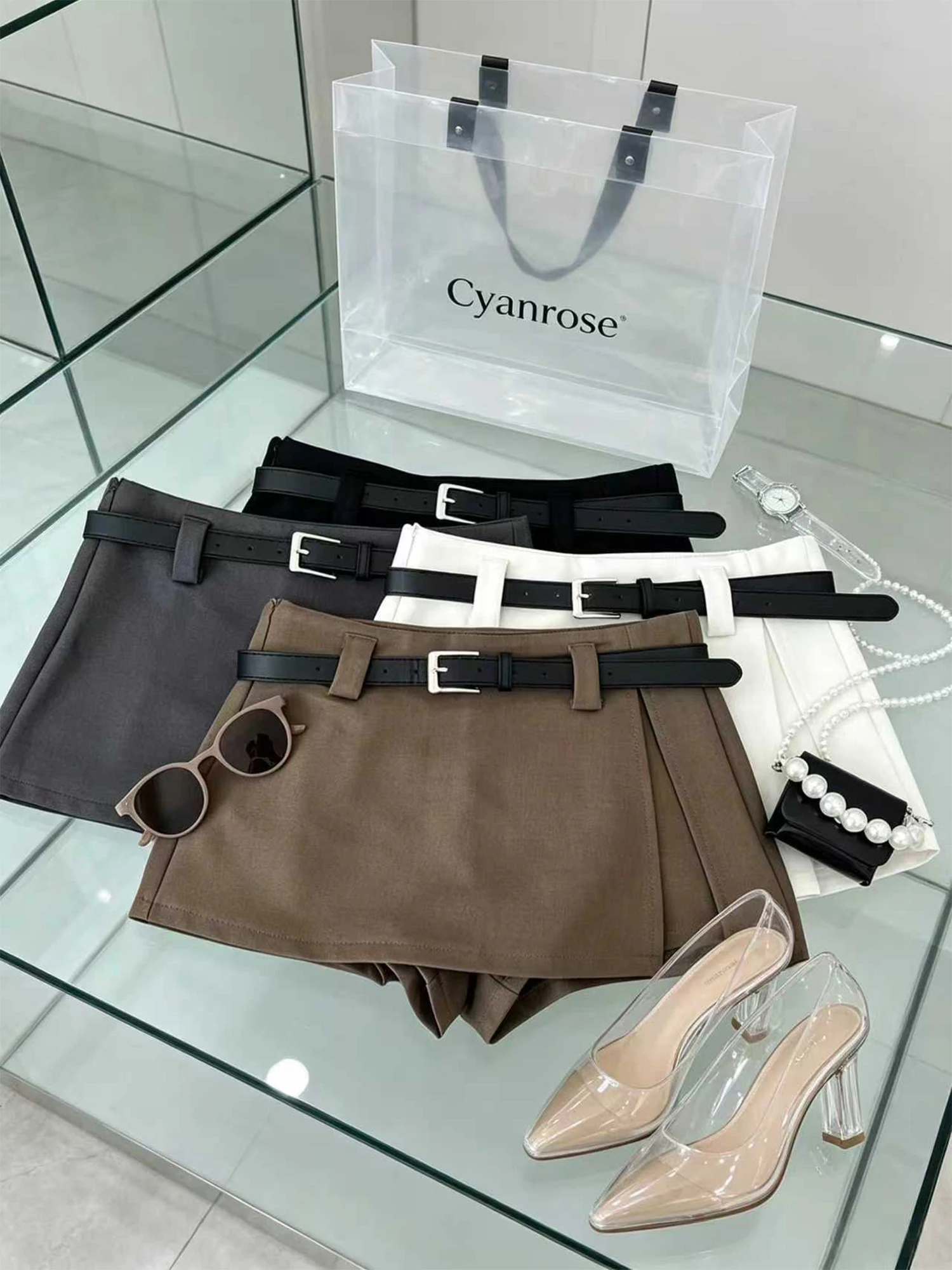 Women's Brown A-line Mini Skirt with Belt Vintage 2000s Y2K Gyaru Mini Skort High Waist Split Bodycon Shorts Skirt Summer 2026
Women's Brown A-line Mini Skirt with Belt Vintage 2000s Y2K Gyaru Mini Skort High Waist Split Bodycon Shorts Skirt Summer 2026