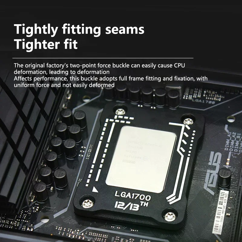 НОВЫЙ Кронштейн для процессора на материнскую плату настольного ПК LGA1700, защита от сжатия и изгиба, корректирующая рамка для процессоров INTEL 12-го и 13-го поколений
НОВЫЙ Кронштейн для процессора на материнскую плату настольного ПК LGA1700, защита от сжатия и изгиба, корректирующая рамка для процессоров INTEL 12-го и 13-го поколений