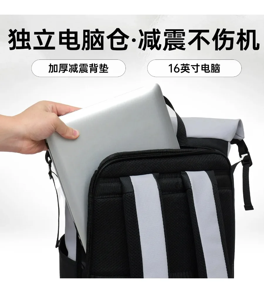 Multi purpose roll up backpack for men suitable for outdoor sports daily commutes and laptop storage
Multi purpose roll up backpack for men suitable for outdoor sports daily commutes and laptop storage
