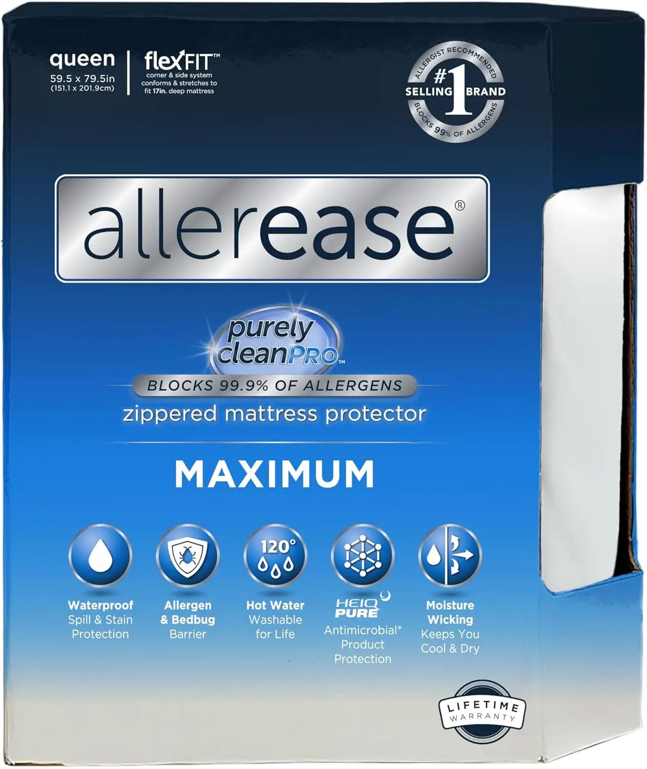 Allerease Waterproof Mattr Protector, Maximum Allergy Mattr Protector, Queen Zippered Mattr Cover
Allerease Waterproof Mattr Protector, Maximum Allergy Mattr Protector, Queen Zippered Mattr Cover
