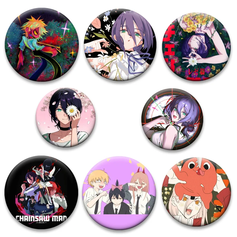 Reze,Pochita,Makima,Power,Denji Cartoon Brooches Backpack Decor Anime Chainsaw Man Lapel Pins Exquisite Round Badge Jewelry Gift
Reze,Pochita,Makima,Power,Denji Cartoon Brooches Backpack Decor Anime Chainsaw Man Lapel Pins Exquisite Round Badge Jewelry Gift