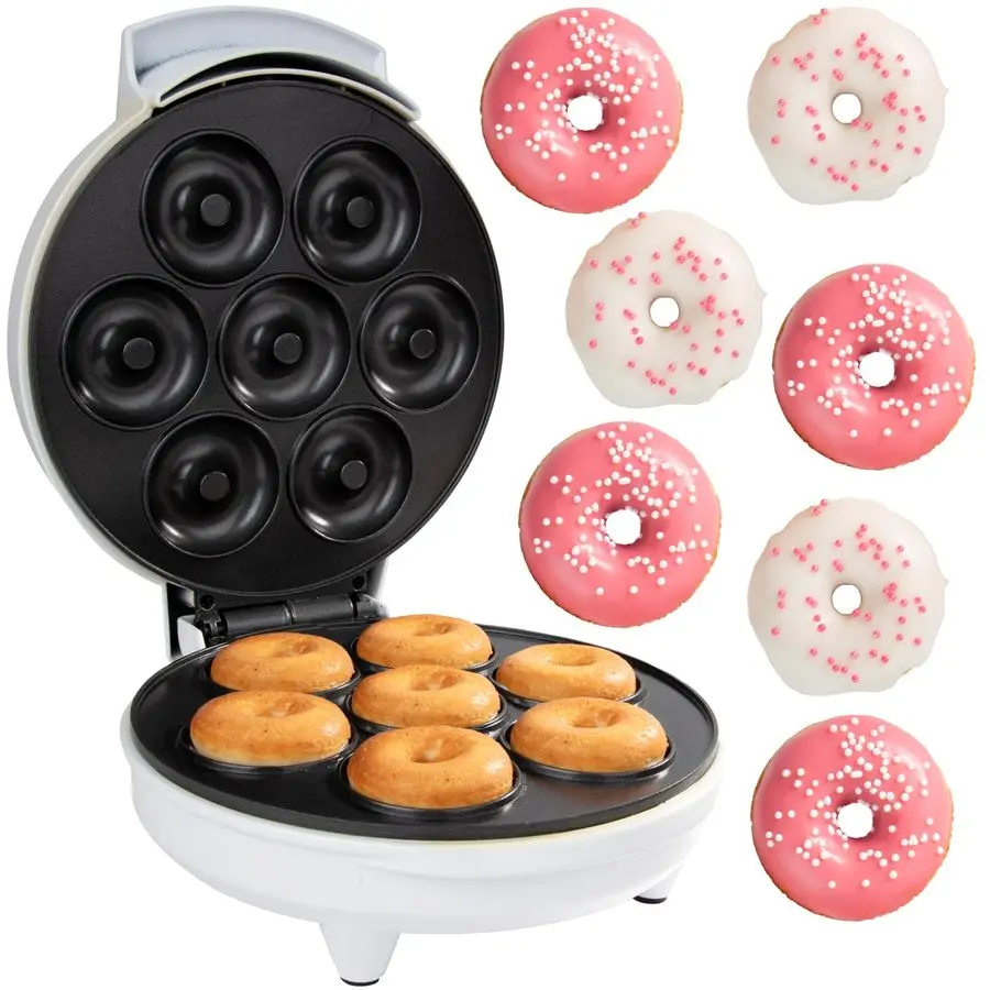 Donut Maker Electric NonStick Surface Makes 7 Small Doughnuts Decorate Frost Ice Your Own for Kid Friendly Baked Dessert Treat C
Donut Maker Electric NonStick Surface Makes 7 Small Doughnuts Decorate Frost Ice Your Own for Kid Friendly Baked Dessert Treat C