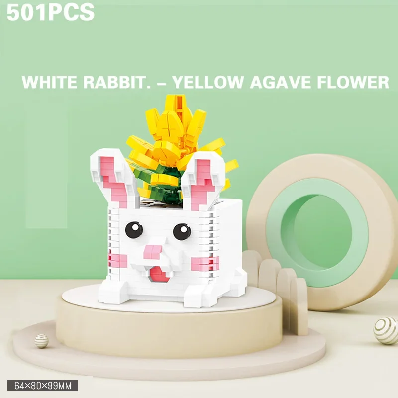 Cartoon Pet Dog Succulent Flower Pot Building Blocks Animal Plant Model Bricks Desktop Ornament Educational DIY Holiday Gift
Cartoon Pet Dog Succulent Flower Pot Building Blocks Animal Plant Model Bricks Desktop Ornament Educational DIY Holiday Gift