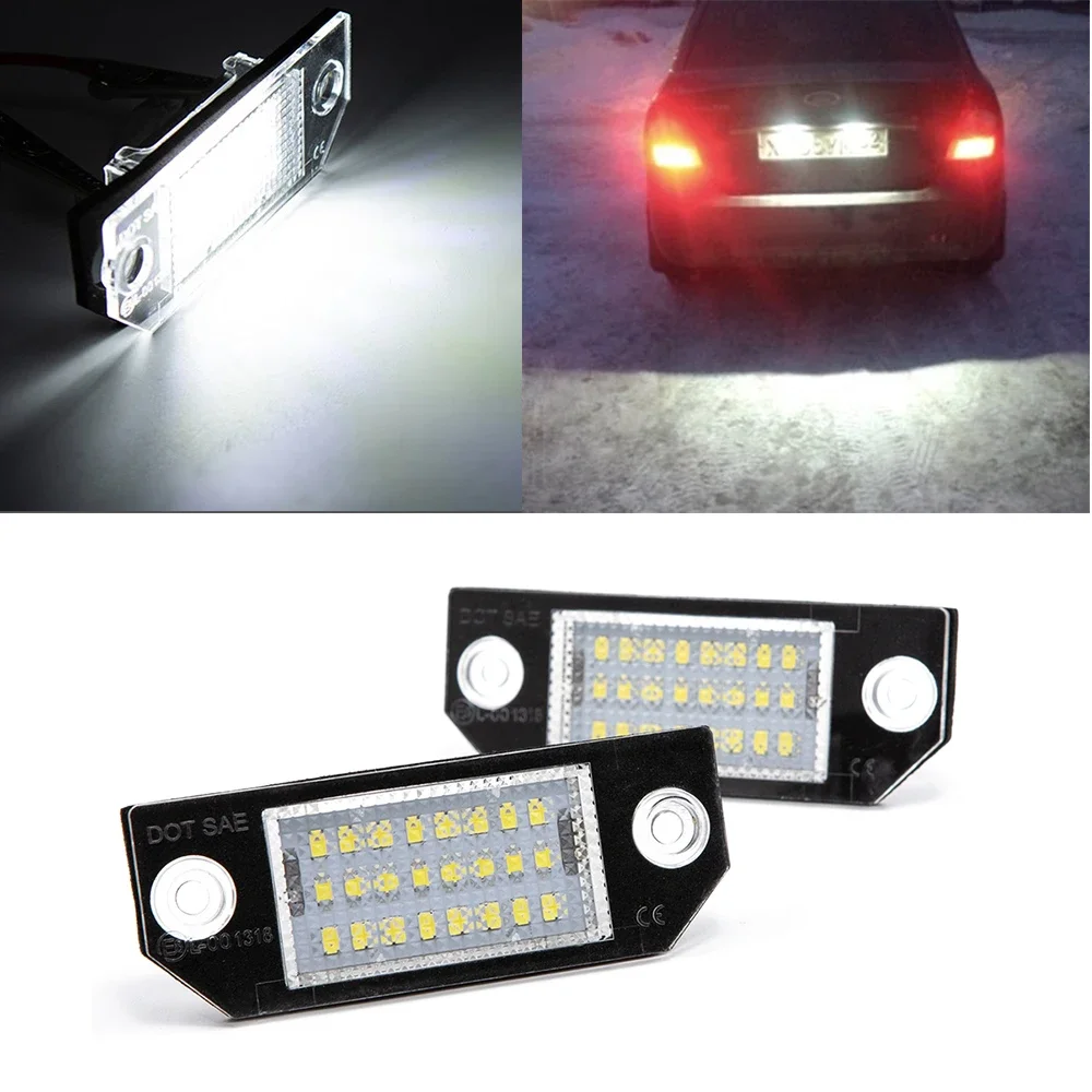 2PCS DC12V Car LED License Number Plate Light Lamp 6W 24 LED White Light Fit For Ford For Focus 2 C-Max
2PCS DC12V Car LED License Number Plate Light Lamp 6W 24 LED White Light Fit For Ford For Focus 2 C-Max