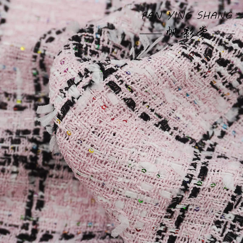 Pink Classical Big Plaid Colored Sequins Tweed Fabric For Coat By The Yard Glitter Cloth Telas Costura Tissus ткань Sewing Diy
Pink Classical Big Plaid Colored Sequins Tweed Fabric For Coat By The Yard Glitter Cloth Telas Costura Tissus ткань Sewing Diy
