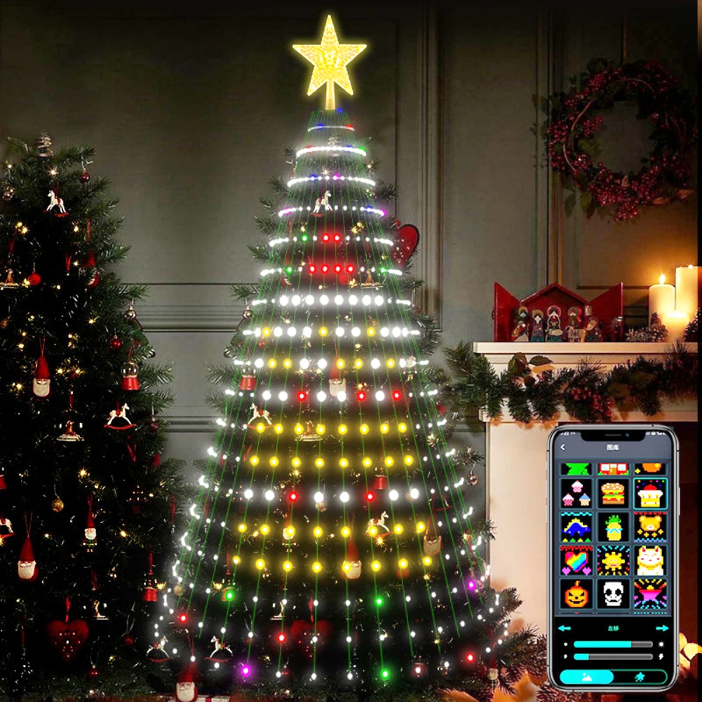 Smart Christmas Tree Lights APP Remote Control String Lights for Bedroom Window Christmas Navidad Wedding Party Decoration
Smart Christmas Tree Lights APP Remote Control String Lights for Bedroom Window Christmas Navidad Wedding Party Decoration