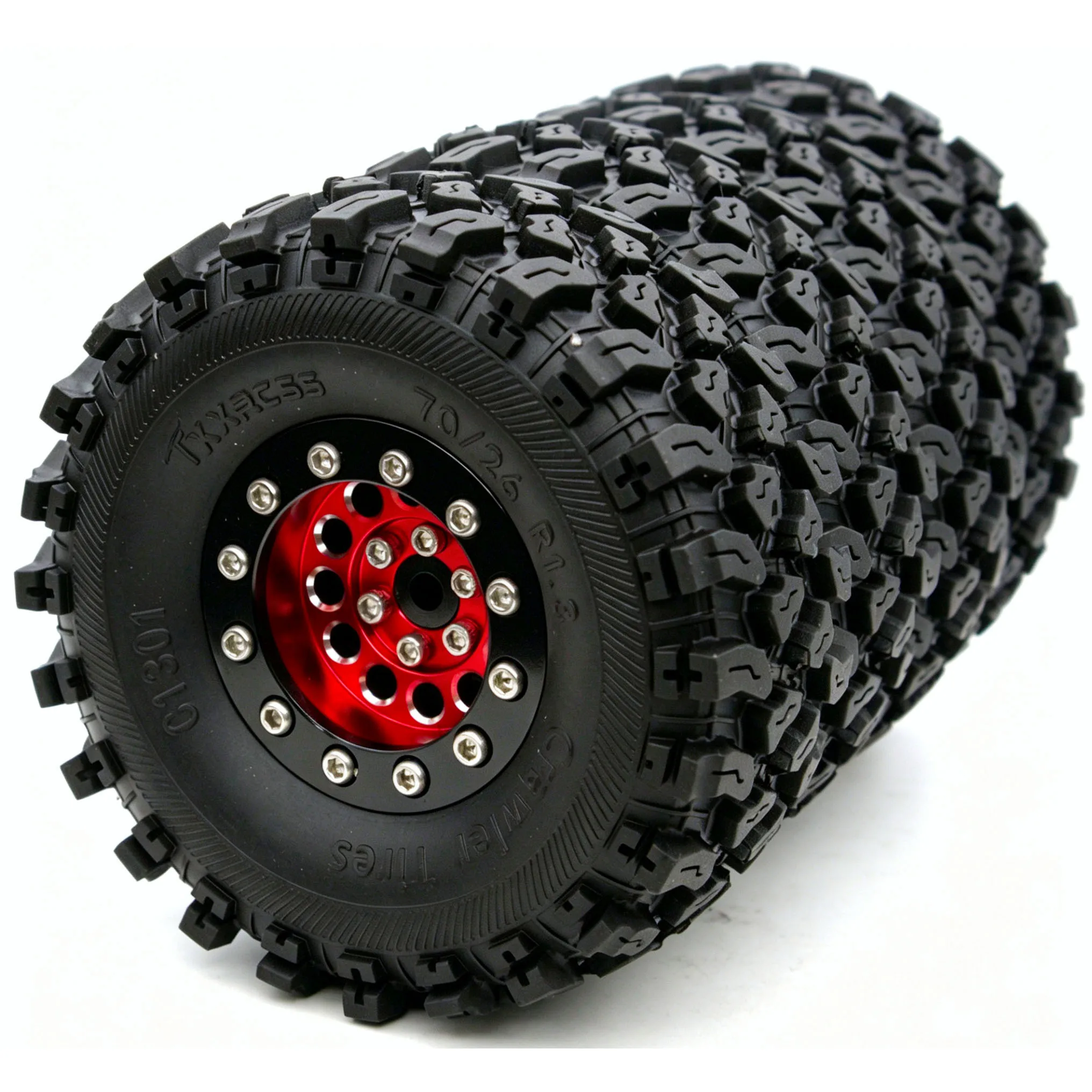 TxxRcss Brass 1.3 Beadlock Wheel Tires Set Sticky Soft Tires 70 * 26mm for Axial SCX24 AX24 TRX4M FCX24 Upgrade 1/24 1/18 RC Cra
TxxRcss Brass 1.3 Beadlock Wheel Tires Set Sticky Soft Tires 70 * 26mm for Axial SCX24 AX24 TRX4M FCX24 Upgrade 1/24 1/18 RC Cra