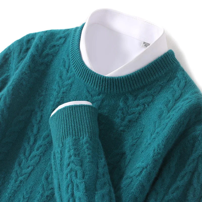 Autumn and winter new cashmere sweater men's thick round neck pullover loose casual bottoming shirt knitted sweater
Autumn and winter new cashmere sweater men's thick round neck pullover loose casual bottoming shirt knitted sweater
