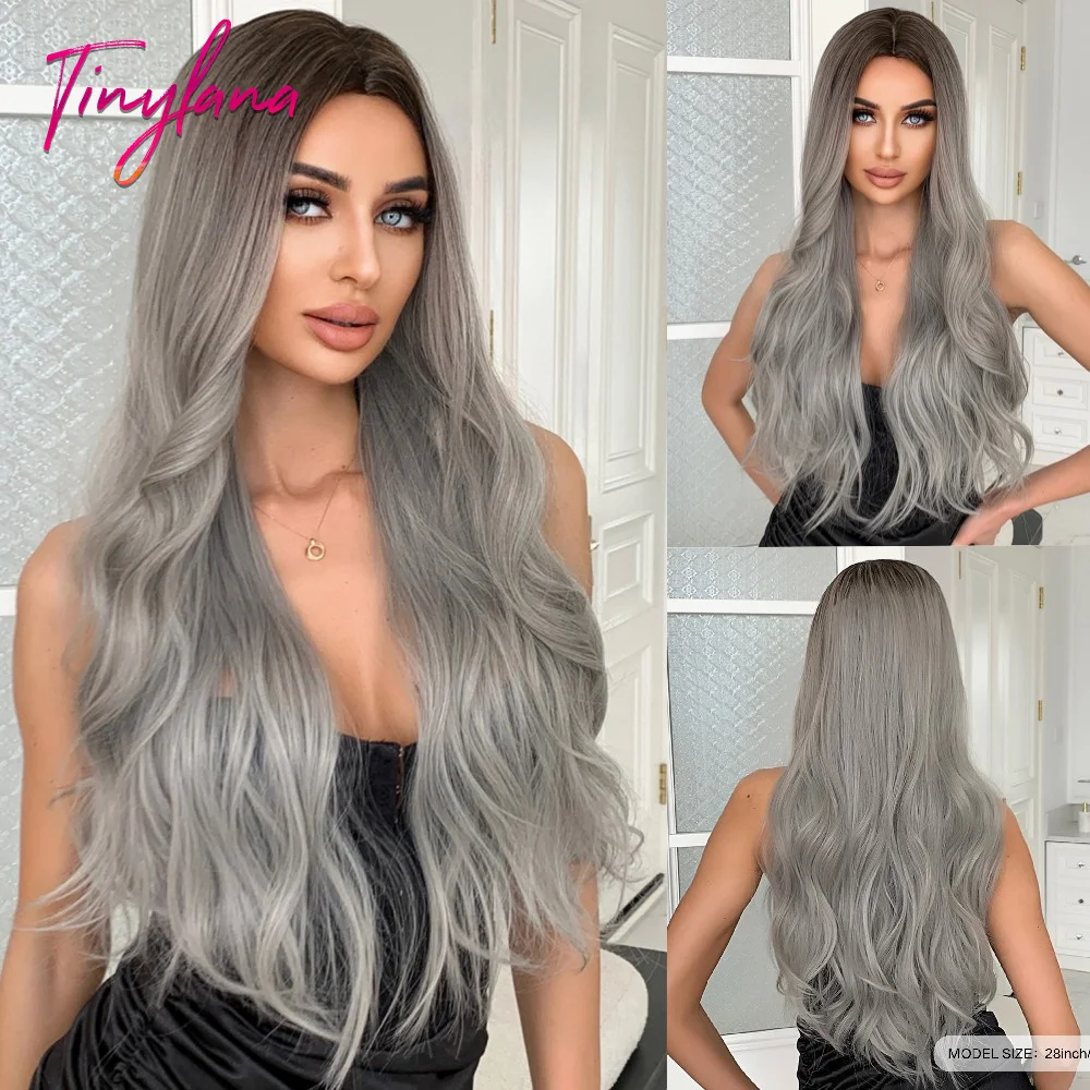 Long Curly Wavy Silver Gray Synthetic Hair Wig Middle Part Cosplay Halloween Ash Wigs for Women Afro Natural Heat Resistant
Long Curly Wavy Silver Gray Synthetic Hair Wig Middle Part Cosplay Halloween Ash Wigs for Women Afro Natural Heat Resistant