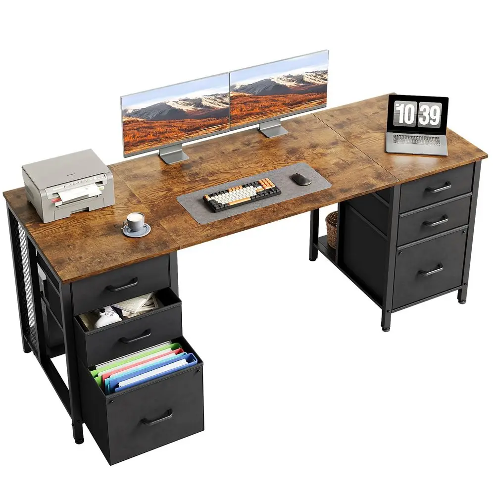 63 inch Computer Desk with File Drawers Cabinet, Modern Office Desk with Large Storage for Home Office, Study, Gaming, Vintage
63 inch Computer Desk with File Drawers Cabinet, Modern Office Desk with Large Storage for Home Office, Study, Gaming, Vintage
