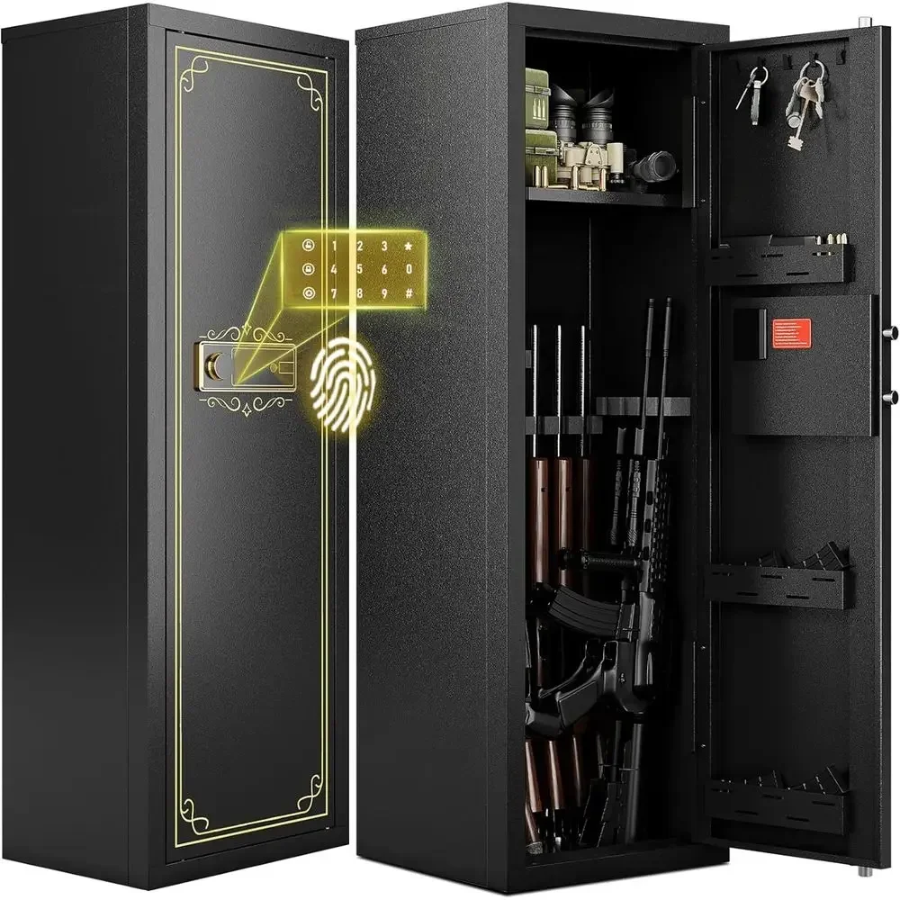 Biometric Security Shotgun Safe with 3 Removable Shelves and Alarm System for Firearms Storage
Biometric Security Shotgun Safe with 3 Removable Shelves and Alarm System for Firearms Storage