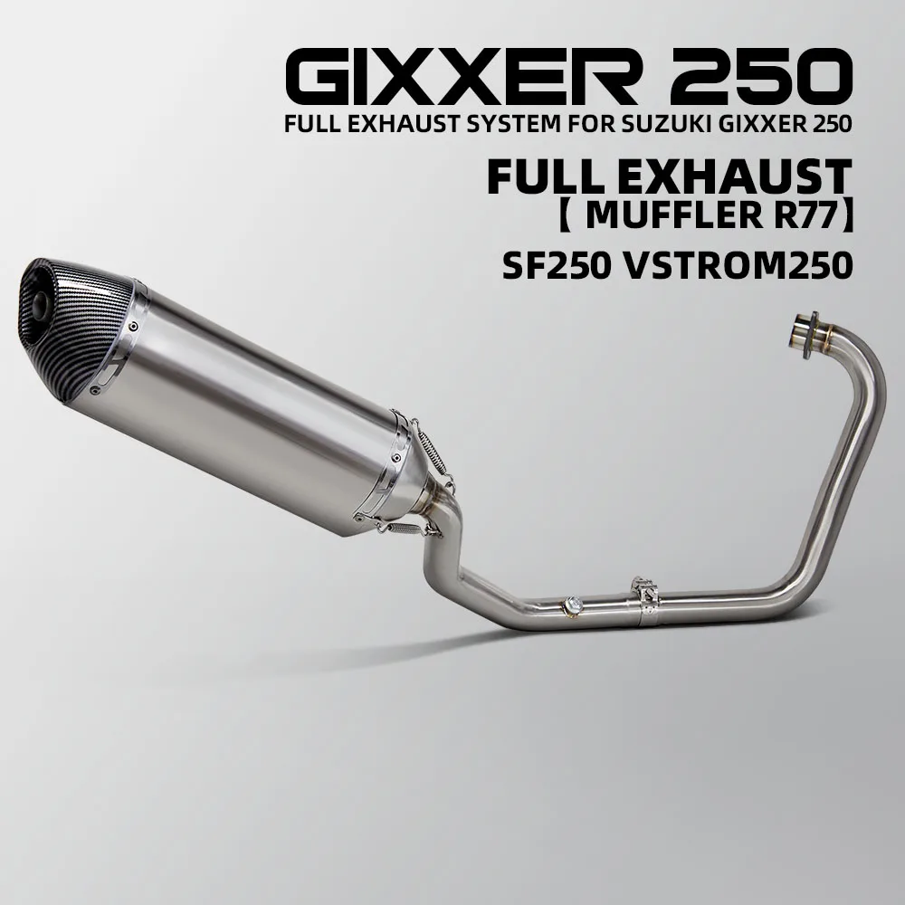 VSTROM250 Exhaust System For Suzuki GIXXER250 SF250 V-Strom 250/250SX Motorcycle Exhausts Pipe Kit Racing Manifold R77 Muffler
VSTROM250 Exhaust System For Suzuki GIXXER250 SF250 V-Strom 250/250SX Motorcycle Exhausts Pipe Kit Racing Manifold R77 Muffler