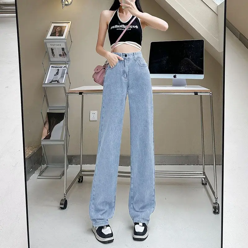 Versatile Wide-Leg Jeans with Draped Effect2025Pear-shaped figure-flattering women's high-waisted slim straight floor-length pan
Versatile Wide-Leg Jeans with Draped Effect2025Pear-shaped figure-flattering women's high-waisted slim straight floor-length pan