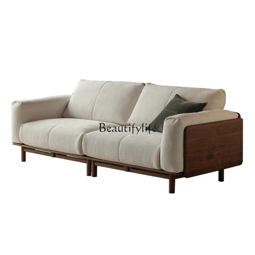 yj21 North American black walnut sofa fabric solid wood retro leather sofa log
yj21 North American black walnut sofa fabric solid wood retro leather sofa log