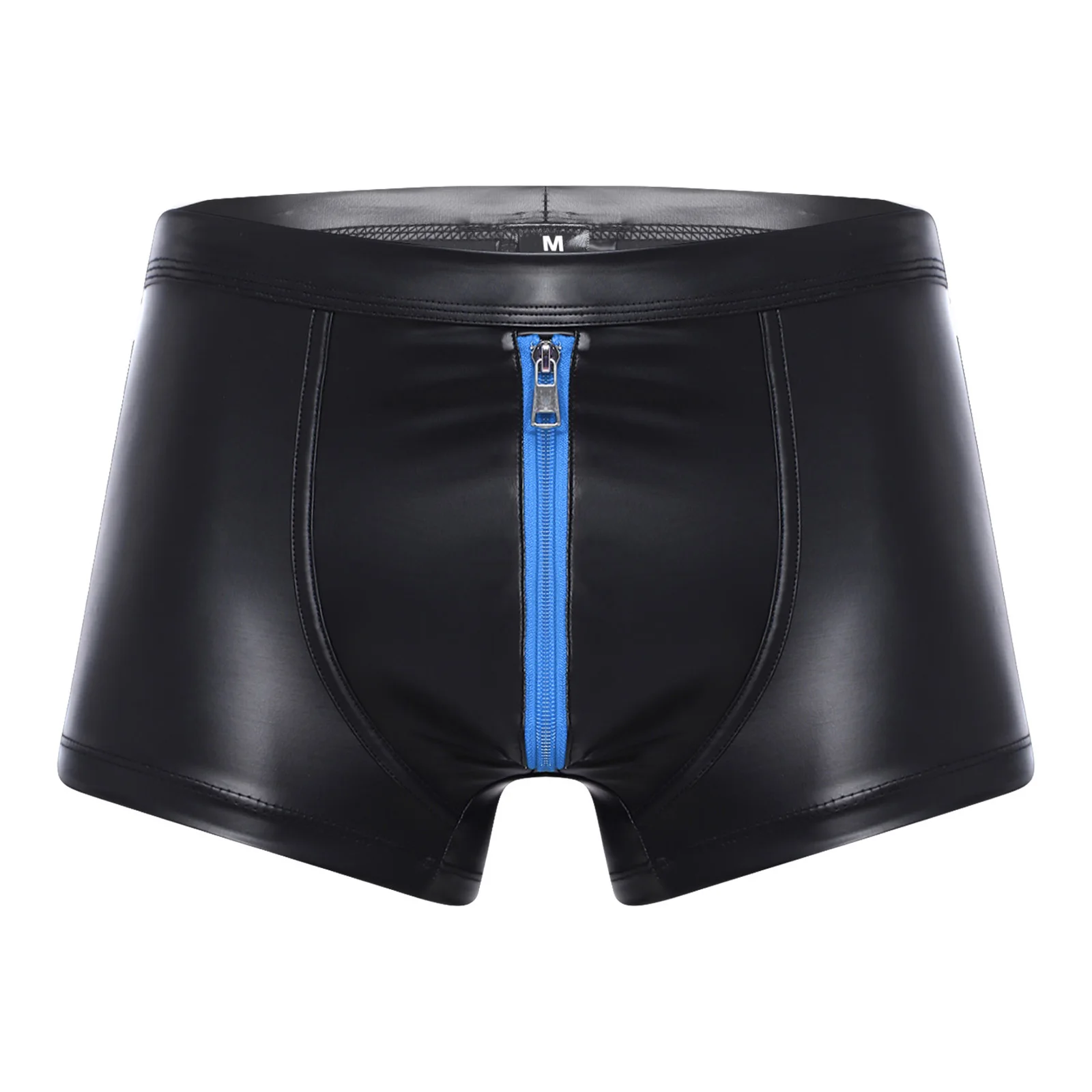 Men Matte PU Leather Boxer Briefs Low Rise Bulge Pouch Zipper Elastic Waistband Underwear Nightwear for Rave Club Party
Men Matte PU Leather Boxer Briefs Low Rise Bulge Pouch Zipper Elastic Waistband Underwear Nightwear for Rave Club Party