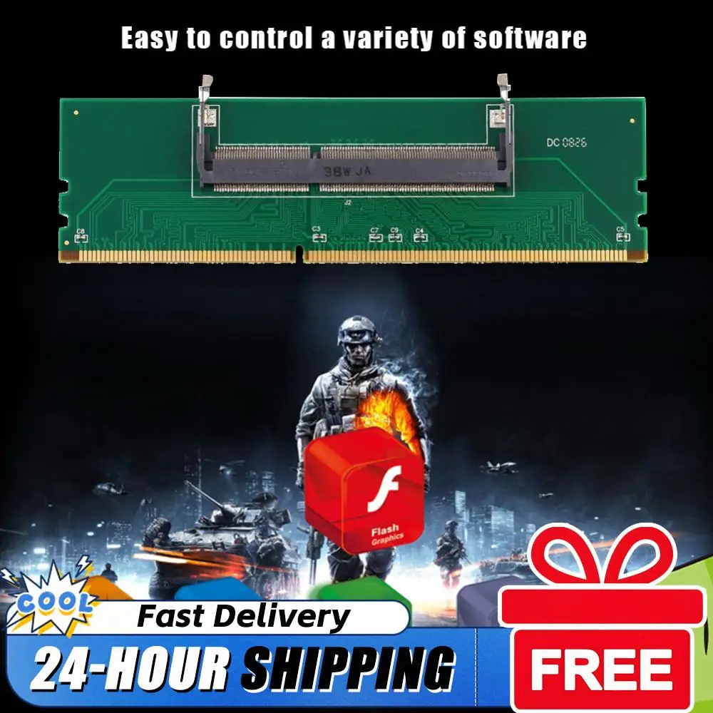 Переходник для подключения внутренней памяти ноутбука (200-контактный) к настольному ПК (240-контактный DIMM DDR3)
Переходник для подключения внутренней памяти ноутбука (200-контактный) к настольному ПК (240-контактный DIMM DDR3)