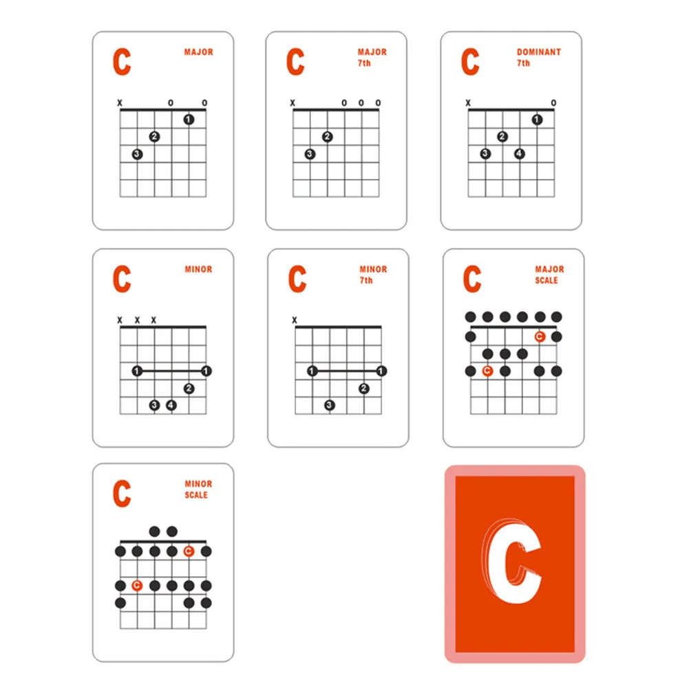 49 Card Deck of For Guitar Chord and Scale Learning Flash Cards for Beginner For Guitarists Focused on Early Fretboard Chords
49 Card Deck of For Guitar Chord and Scale Learning Flash Cards for Beginner For Guitarists Focused on Early Fretboard Chords