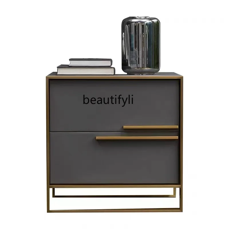 Light luxury solid wood bedside table, metal frame bedroom bedside table, simple modern leather art cabinet bedside table
Light luxury solid wood bedside table, metal frame bedroom bedside table, simple modern leather art cabinet bedside table