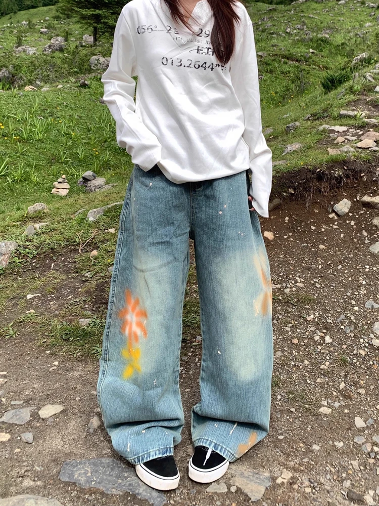 American Retro fiti Jeans Men's Casual Loose Straight Leg Pants Autumn Trendy High Waist Denim Jeans Youth ular
American Retro fiti Jeans Men's Casual Loose Straight Leg Pants Autumn Trendy High Waist Denim Jeans Youth ular