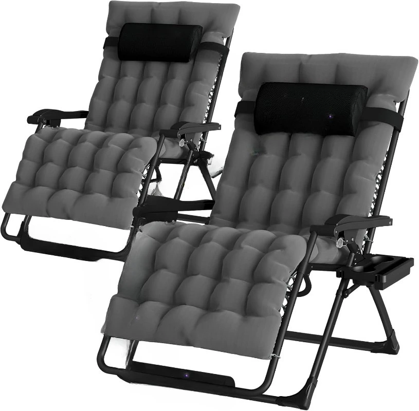 NEW Oversized Zero Gravity Chair Set of 2, 33In XXL Patio Reclining Chair with Cushion, Outdoor Folding Recliner with Pillows
NEW Oversized Zero Gravity Chair Set of 2, 33In XXL Patio Reclining Chair with Cushion, Outdoor Folding Recliner with Pillows