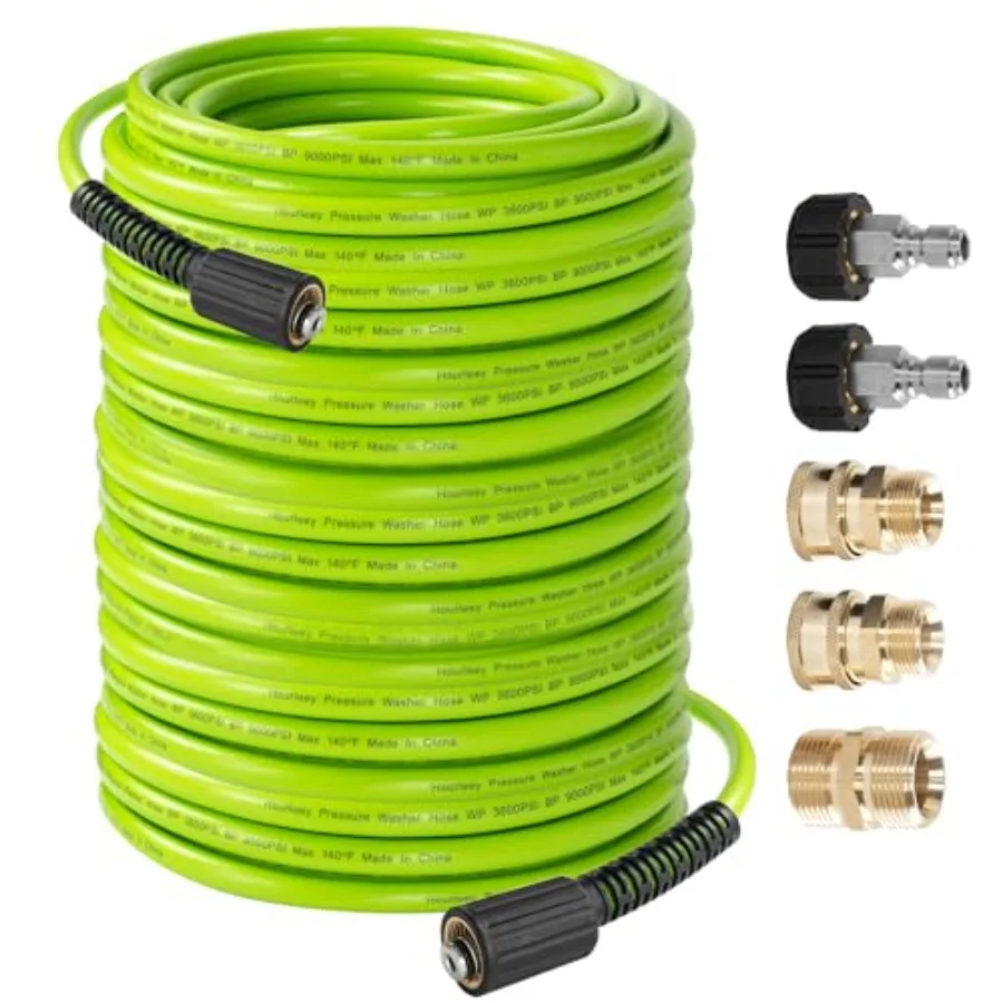 Pressure Washer Hose 100 Feet 3600 PSI Flexible Kink Resistant Power Washer Hose Replacement 1/4" Quick Connect Pressure Hose E
Pressure Washer Hose 100 Feet 3600 PSI Flexible Kink Resistant Power Washer Hose Replacement 1/4" Quick Connect Pressure Hose E