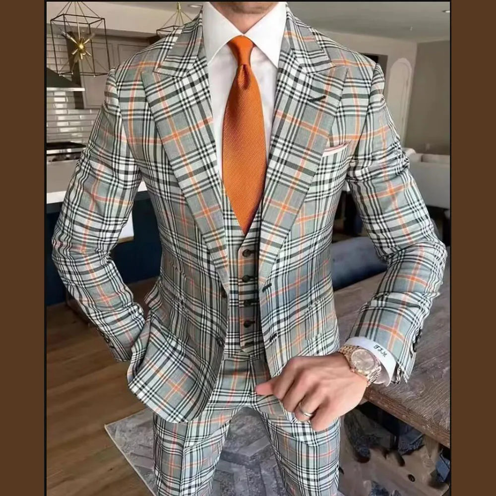 Men's Slim Fit Peak Lapel Formal Tuxedo 3 Piece Set Handsome Male Blazer Groom Single Breasted Suits Men Trajes Para Hombre 2025
Men's Slim Fit Peak Lapel Formal Tuxedo 3 Piece Set Handsome Male Blazer Groom Single Breasted Suits Men Trajes Para Hombre 2025