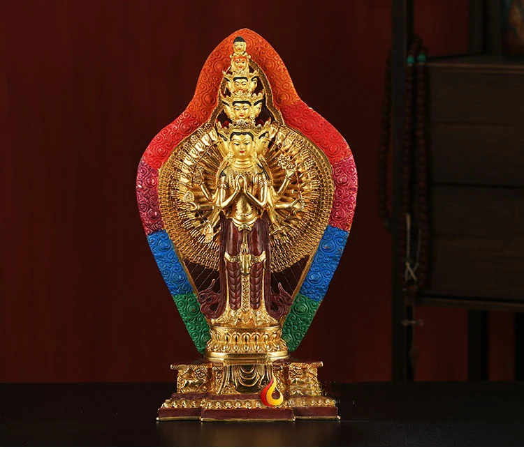 38CM large -HOME family hall lobby effective protection talisman Tibetan QIAN SHOU GUANYIN Buddha Gilded brass Buddha statue
38CM large -HOME family hall lobby effective protection talisman Tibetan QIAN SHOU GUANYIN Buddha Gilded brass Buddha statue