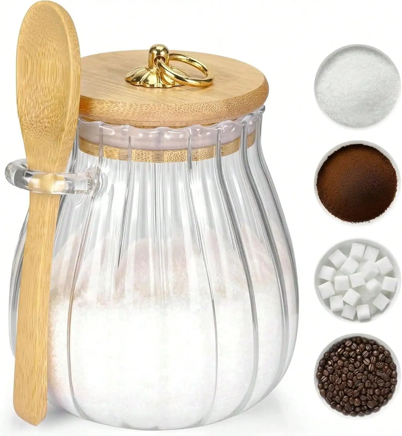 Sugar Container With Bamboo Lid And Spoon,15 Oz Sugar Bowl Glass Jar For Coffee Bar Accessories Coffee Canister Kitchen Decor Housewarming Gift Christmas Refillable Design
Sugar Container With Bamboo Lid And Spoon,15 Oz Sugar Bowl Glass Jar For Coffee Bar Accessories Coffee Canister Kitchen Decor Housewarming Gift Christmas Refillable Design