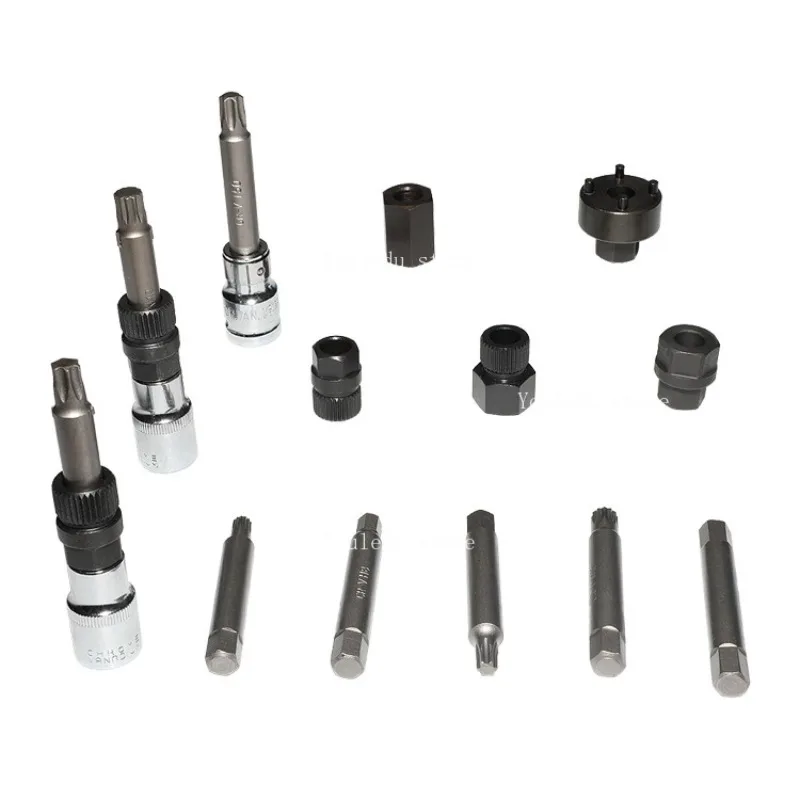 Набор из 14 гаечных ключей для разборки и сборки, подходящий для 33-зубчатого автомобильного генератора Toyota, инструмент для разборки одностороннего колеса
Набор из 14 гаечных ключей для разборки и сборки, подходящий для 33-зубчатого автомобильного генератора Toyota, инструмент для разборки одностороннего колеса