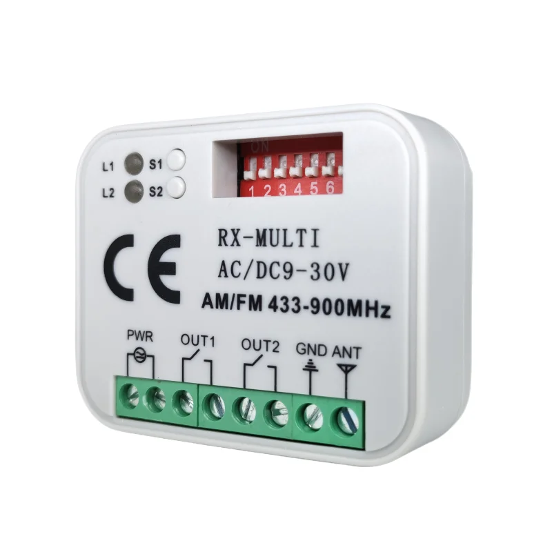 Universal RX Multi-frequency 300-868 MHz Receiver 2 CH 12 V 24 V Relay Module Garage Door Control 433.92 MHz 868 MHz Garage Door
Universal RX Multi-frequency 300-868 MHz Receiver 2 CH 12 V 24 V Relay Module Garage Door Control 433.92 MHz 868 MHz Garage Door